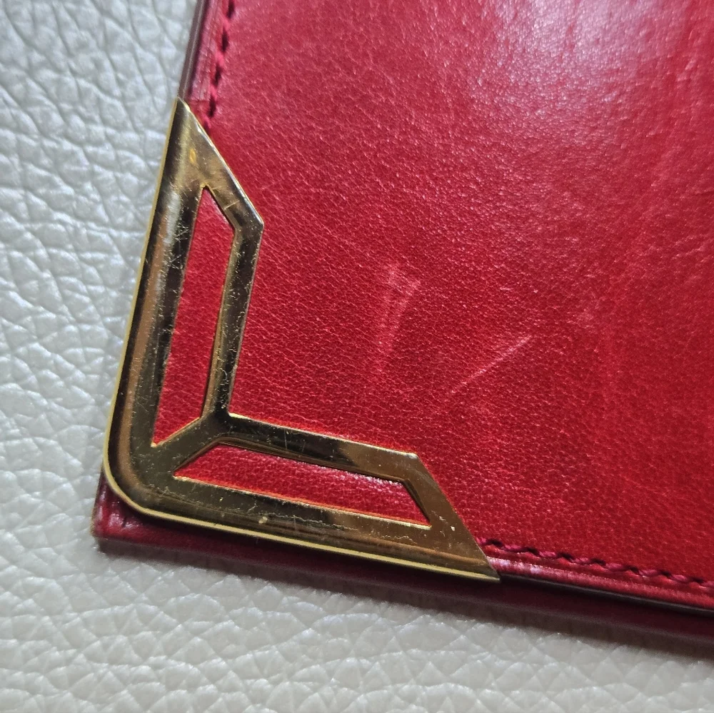 ✨️YSL BEAUTIFUL CHECKBOOK WALLET RED - Picture 5 of 12